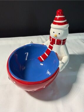 Snowman Holiday Candy Bowl.
